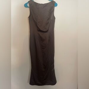 PrettyLittleThing Chocolate Satin Dress